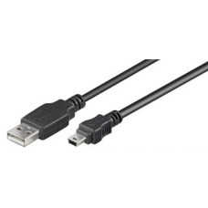 Goobay Kabelis Goobay  USB 2.0 Hi-Speed cable 50768 3 m, Black, USB 2.0 mini male (type B, 5-pin), USB 2.0 male (type A)