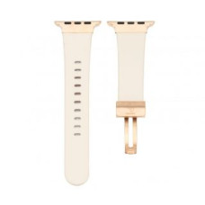 Connect Siksniņa Connect  Watch 42/44/45mm Single loop buckle leather Watch Straps White