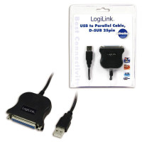 Logilink Rūteris Logilink  USB 2.0 adapter to Paralel (LPT)  DB25 , 1,8m DB25, USB A male