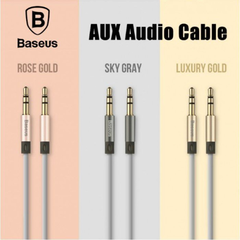 Baseus Audio kabelis Baseus Universal Fluency Series AUX Audio Cable 1.2M WEBASEAUX-LA0R Rose Gold