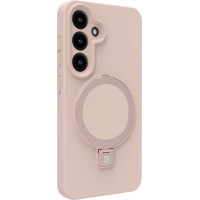 Evelatus Aizmugurējais vāciņš Evelatus Samsung Galaxy S25 Premium Magnetic with Stand Soft Touch Silicone Case Pink Sand