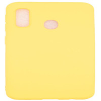 Evelatus Aizmugurējais vāciņš Evelatus Samsung A20e Soft Touch Silicone Case with Strap Yellow