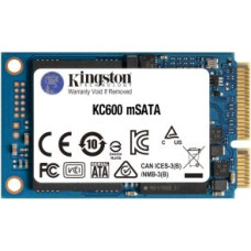 Kingston Cietais disks SSD Kingston  KC600 512 GB, SSD interface mSATA, Write speed 520 MB/s, Read speed 550 MB/s