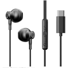 Joyroom Vadu austiņas Joyroom  TYPE-C Series JR-EC07 USB-C in-ear headphones metal Black