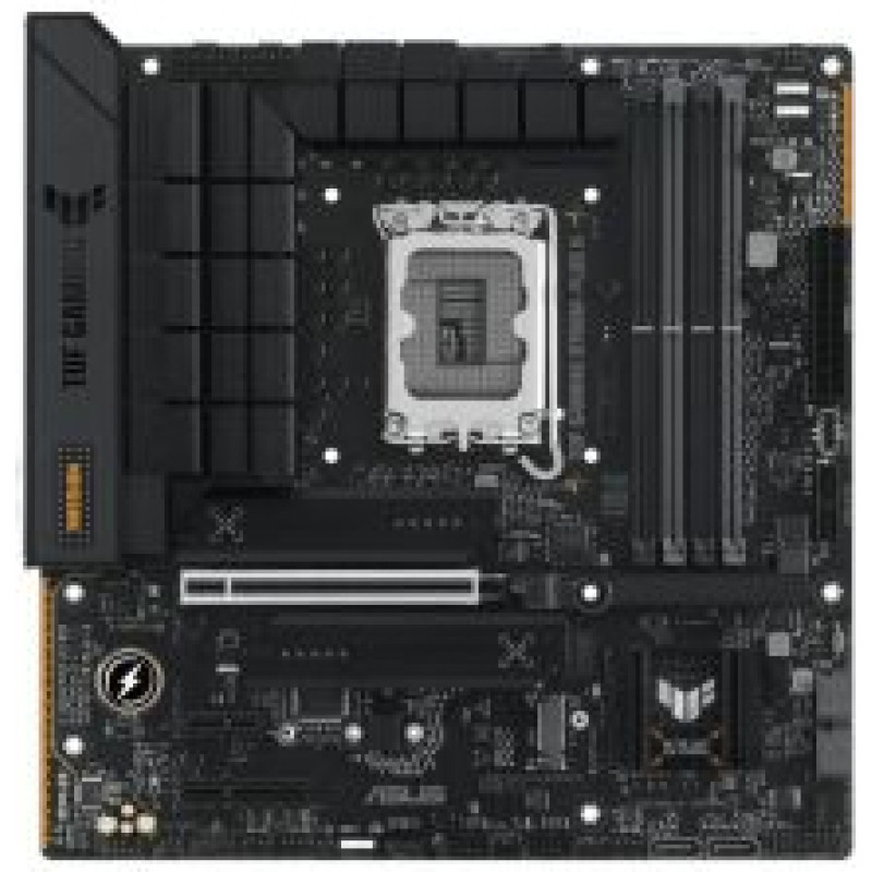 Asus Pamatplate Intel procesorsiem Asus  TUF GAMING B760M-PLUS II | Processor family Intel B760 | Processor socket 1 x LGA1700 Socket | 4 DIMM slots - DDR5, non-ECC, on-die ECC, unbuffered | Supported hard disk drive interfaces SATA-600 (RAID), 3 x M.2 | 