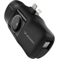 Wozinsky Ārējais akumulators Wozinsky  WF16-YLS 5000mAh 15W Lightning Mini Power Bank with Built-in USB-C Cable and Apple Watch Charger - Black