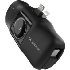 Wozinsky Ārējais akumulators Wozinsky  WF16-YLS 5000mAh 15W Lightning Mini Power Bank with Built-in USB-C Cable and Apple Watch Charger - Black