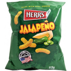 Herr's Jalapeno Curls kukurūzas uzkodas ar siera un jalapeno garšu 113g