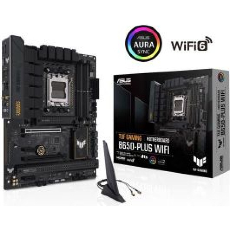 Asus Pamatplate AMD procesorsiem Asus  Mainboard||AMD B650|SAM5|ATX|Memory DDR5|Memory slots 4|2xPCI-Express 4.0 1x|2xPCI-Express 4.0 16x|3xM.2|1xHDMI|1xDisplayPort|4xUSB 2.0|2xUSB 3.2|2xUSB-C|1xRJ45|5xAudio port|TUFGAMINGB650-PLUSWIFI