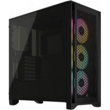 Corsair Datoru korpusi Corsair  Tempered Glass PC Case iCUE 4000D RGB AIRFLOW Side window, Black,  Mid-Tower, Power supply included No