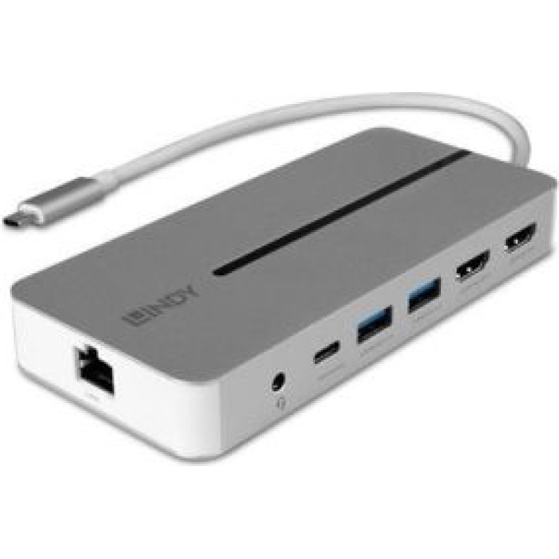 Lindy Parveidotājs LINDY  I/O DOCKING STATION USB-C/MINI DUAL 4K 43360