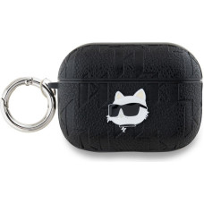 Karl Lagerfeld Aizmugurējais vāciņš Karl Lagerfeld - Karl Lagerfeld PU Embossed Choupette Head Case for AirPods Pro 2 Black