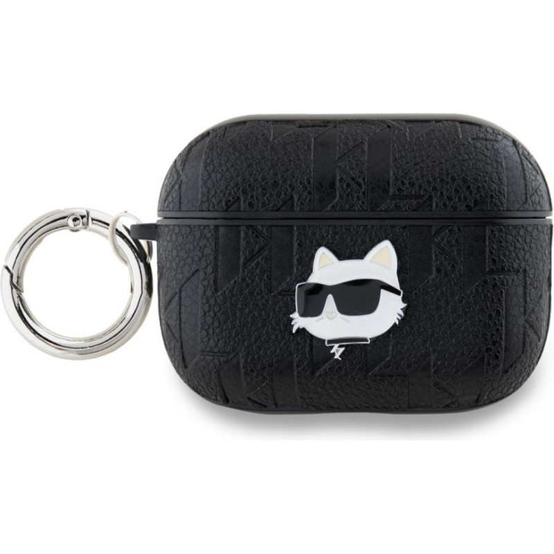 Karl Lagerfeld Aizmugurējais vāciņš Karl Lagerfeld - Karl Lagerfeld PU Embossed Choupette Head Case for AirPods Pro 2 Black