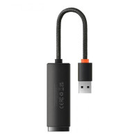 Baseus Parveidotājs Baseus  WKQX000001 Lite USB to RJ45 Network Internet adapter card 100Mbps Black