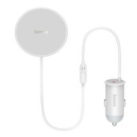 Baseus Auto turētājs Baseus  Wireless car charger with MagSafe 15W holder for air vent + USB Type C 25W White