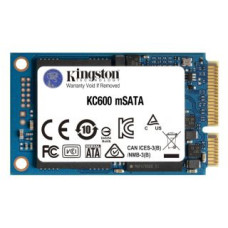 Kingston Cietais disks SSD Kingston  KC600 256 GB, SSD interface mSATA, Write speed 500 MB/s, Read speed 550 MB/s