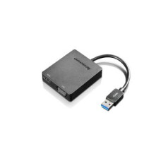 Lenovo Kabelis Lenovo  Universal USB 3.0 to VGA/HDMI Black, Adapter