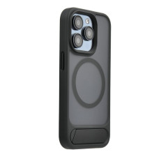 Evelatus Aizmugurējais vāciņš Evelatus Apple iPhone 13 / 14 Rubber Coated MagSafe With Stand Case Black