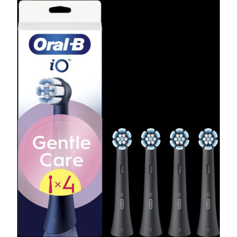 Oral-B Zobu birste Oral-B  Replaceable toothbrush heads | iO GentleCare | Heads | For adults | Number of brush heads included 4 | Black