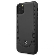 Mercedes-Benz Aizmugurējais vāciņš Mercedes-Benz Apple iPhone 11 Pro Max Leather Hardcase Perforation Black