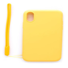 Evelatus Aizmugurējais vāciņš Evelatus Apple iPhone X/XS Soft Touch Silicone Case with Strap Yellow