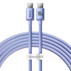 Baseus Kabelis Baseus  Baseus Crystal Shine cable USB-C to USB-C, 100W, 2m (purple)