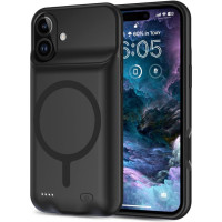 Tech-Protect Cits mobilo telefonu aksesuārs Tech-Protect  Tech-Protect PowerCase MagSafe Case with 7000mAh Powerbank for iPhone 16 - Black