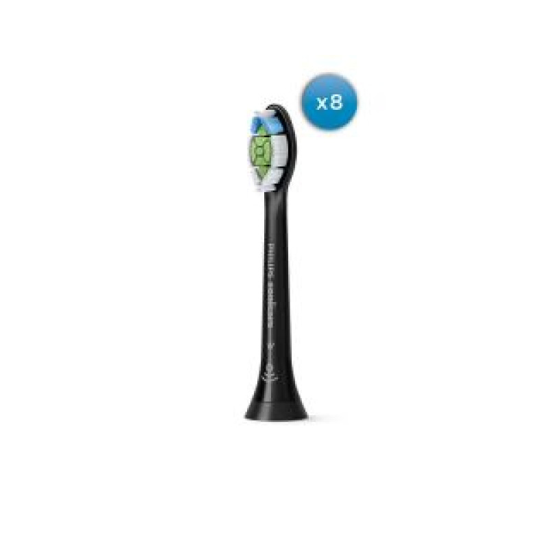 Philips Zobu birste Philips  Toothbrush Heads HX6068/13 Sonicare W2 Optimal White Heads, For adults, Number of brush heads included 8, Sonic technology, Black