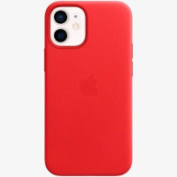 Apple Aizmugurējais vāciņš Apple - Leather Case with MagSafe for iPhone 12 mini Red