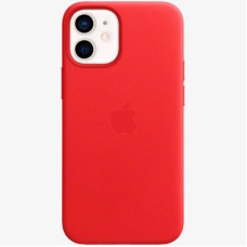 Apple Aizmugurējais vāciņš Apple - Leather Case with MagSafe for iPhone 12 mini Red