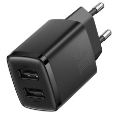 Baseus Adapteris Baseus - Baseus CCXJ010201 Compact Charger 2xUSB 10,5W Black