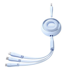 Joyroom Kabelis Joyroom  3in1 Joyroom Colorful USB to USB-C/Lightning/Micro USB cable 3.5A, 1m (blue)