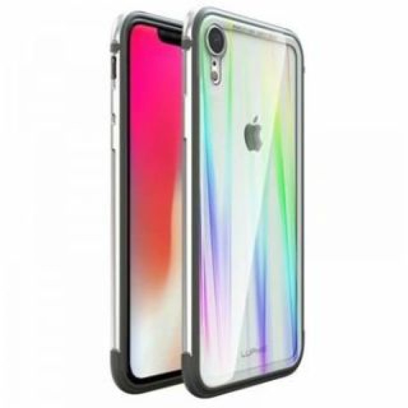 Luphie Aizmugurējais vāciņš Luphie Apple iPhone XR Aurora Condom Aluminium Frame + TPU Case Silver