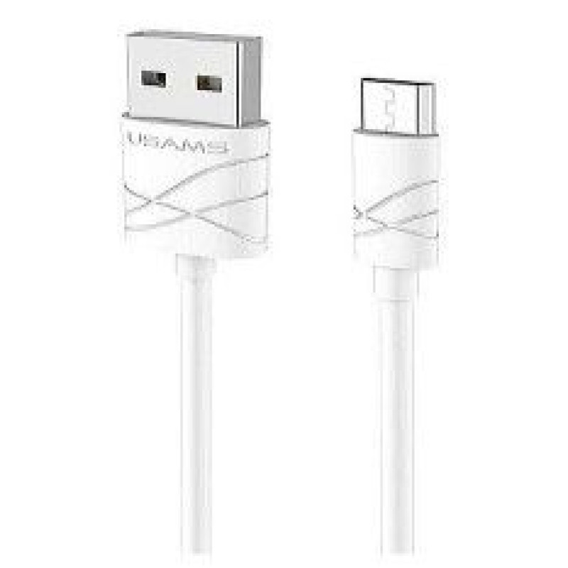 Usams Kabelis USAMS  U-Gee Pro PVC Universal Micro USB to USB Data&Fast 2A Charger Cable 1m White