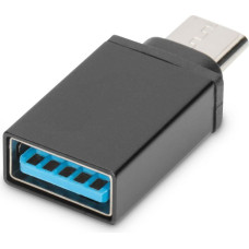 Digitus Rūteris Digitus  USB Type-C adapter, type C to A M/F, 3A, 5GB, 3.0 Version AK-300506-000-S	 Black, Jack USB A, Plug USB C