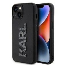 Karl Lagerfeld Aizmugurējais vāciņš Karl Lagerfeld Apple iPhone 15 HC 3D LOGO GLITTER Black