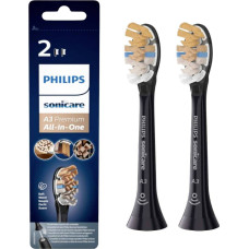 Philips Zobu birste Philips  Standard Sonic Toothbrush Heads HX9092/11 A3 Premium All-in-One For adults and children, Number of brush heads included 2, Sonic technology, Black