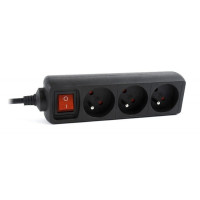 Energenie Kabelis EnerGenie  EG-PSU3F-01 UPS power strip, 3 FR sockets, 10 A, C14 plug, 0.6 m cable, black  0.6 m