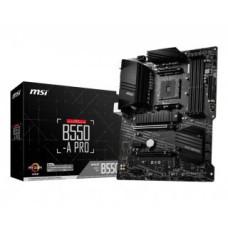 MSI Pamatplate Intel procesorsiem MSI  B550-A PRO Processor family AMD, Processor socket AM4, DDR4 DIMM, Memory slots 4, Supported hard disk drive interfaces 	SATA, M.2, Number of SATA connectors 6, Chipset AMD B550, ATX