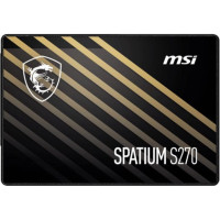 MSI Cietais disks SSD MSI  SSD||SPATIUM S270|960GB|SATA|3D NAND|Write speed 450 MBytes/sec|Read speed 500 MBytes/sec|2,5