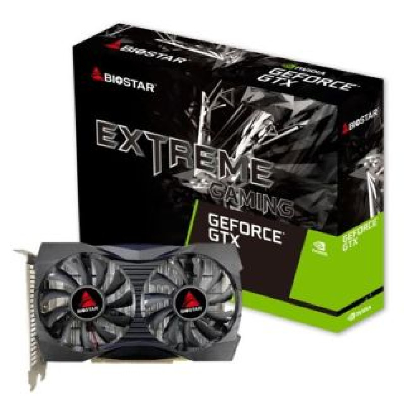 Biostar Grafiskās karte / Video kartes BIOSTAR  Graphics Card||NVIDIA GeForce GTX 1050|4 GB|GDDR5|128 bit|PCIE 4.0 16x|GPU 1354 MHz|Dual Slot Fansink|1xDVI-D|1xHDMI|1xDisplayPort|VN1055XF41