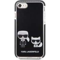 Karl Lagerfeld Aizmugurējais vāciņš Karl Lagerfeld Apple iPhone 7/8/SE2020/SE2022 TPE Karl and Choupette Kryt Black