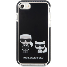 Karl Lagerfeld Aizmugurējais vāciņš Karl Lagerfeld Apple iPhone 7/8/SE2020/SE2022 TPE Karl and Choupette Kryt Black