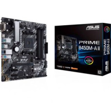 Asus Pamatplate Intel procesorsiem Asus  PRIME B450M-A II Memory slots 4, Number of SATA connectors 6 x SATA III, max 128GB, Chipset AMD B, Processor family AMD, Micro ATX, DDR4, Processor socket AM4
