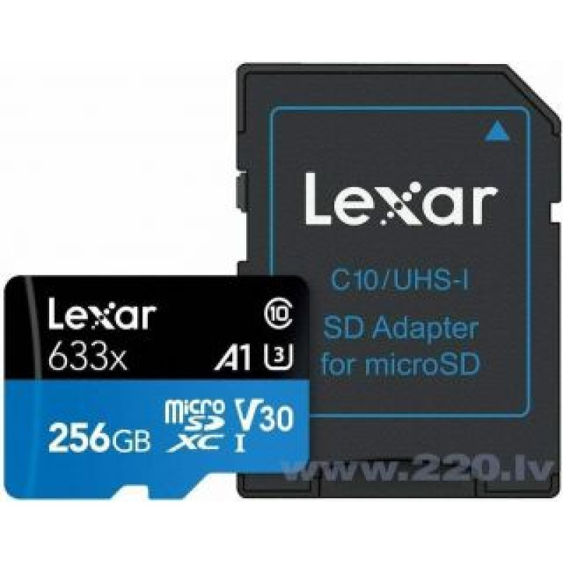 Lexar Cita datorprece Lexar  MEMORY MICRO SDXC 256GB UHS-I/W/ADAPTER LSDMI256BB633A