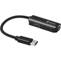 Devia Parveidotājs Devia Universal Smart Type-C for jack 3,5mm or Type-C black Black
