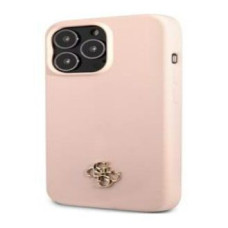 Guess Aizmugurējais vāciņš Guess Apple iPhone 13 Pro Silicone Metal Logo Case Pink