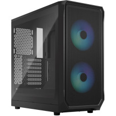 Fractal Design Datoru korpusi Fractal Design  Focus 2 RGB Black TG Clear Tint, Midi Tower, Power supply included No
