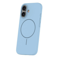 Ilike Aizmugurējais vāciņš iLike Apple iPhone 16 Soft Touch Silicone case With Magnetic Light Blue