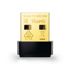 Tp-Link Kabelis TP-Link  Nano USB 2.0 Adapter TL-WN725N 2.4GHz, 802.11n, 150 Mbps, Internal antenna